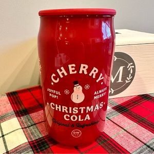 DW Home Cherry Christmas Cola Pop Soda Can Scented Candle with Lid